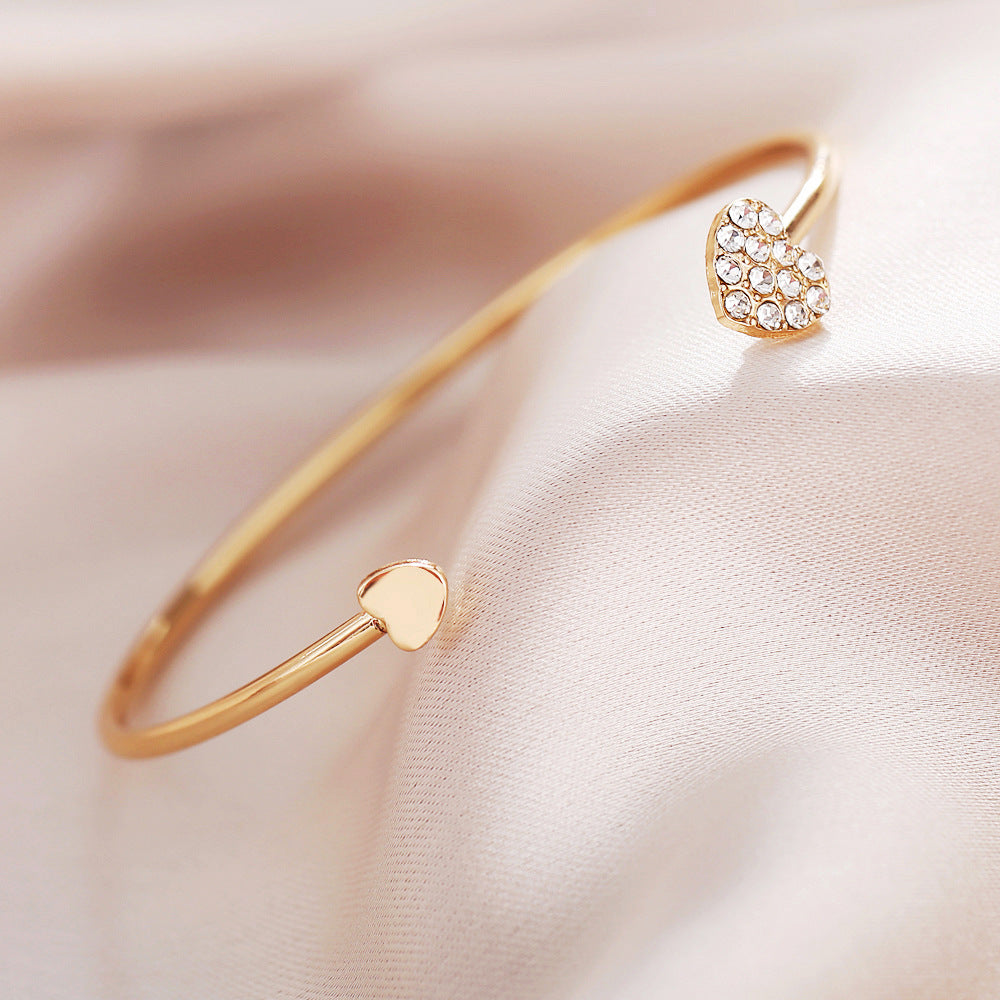 Pulsera De Aleación De Corazón De Diamante al por mayor